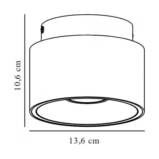 Plafon Torone 2310460103 1xGU10 NORDLUX